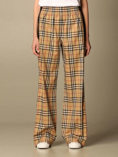 pants burberry dama|burberry jogging pants women.